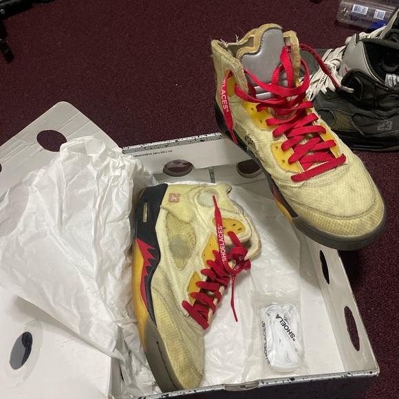 Off White Air Jordan 5 ‘Sail’ - Picture 2 of 6